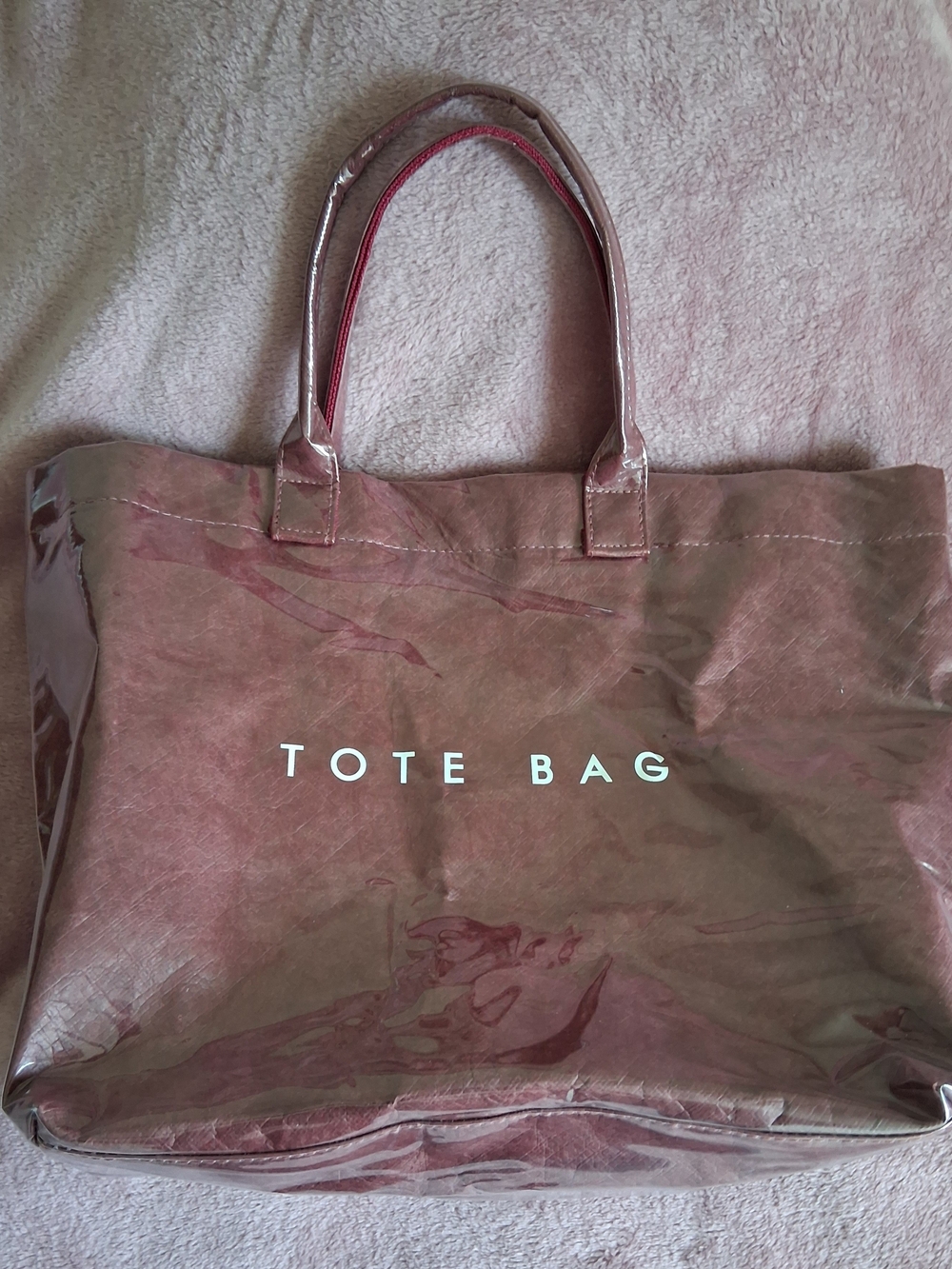 Everyday Glossy Pink Tote Bag with Top Handles